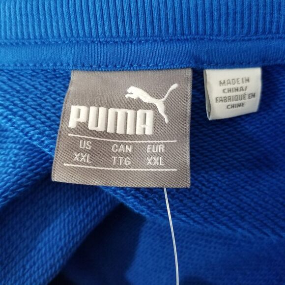 Puma sweatshirt sweater men's 2XL XXL blue long sleeve NEW - Picture 12 of 15